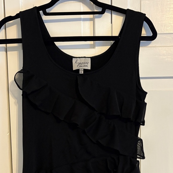 Chic Black Ruffle Mini Dress - Picture 4 of 4